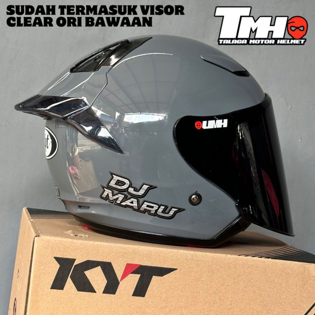 Helm Kyt DJ Maru Putih Original 100% Tamban Spoiler 3d
