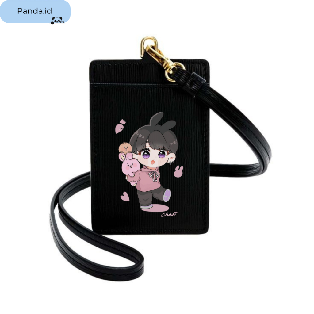 

Name Tag ID Card - Casing ID Card Kulit Motif BTS I Bisa Custom