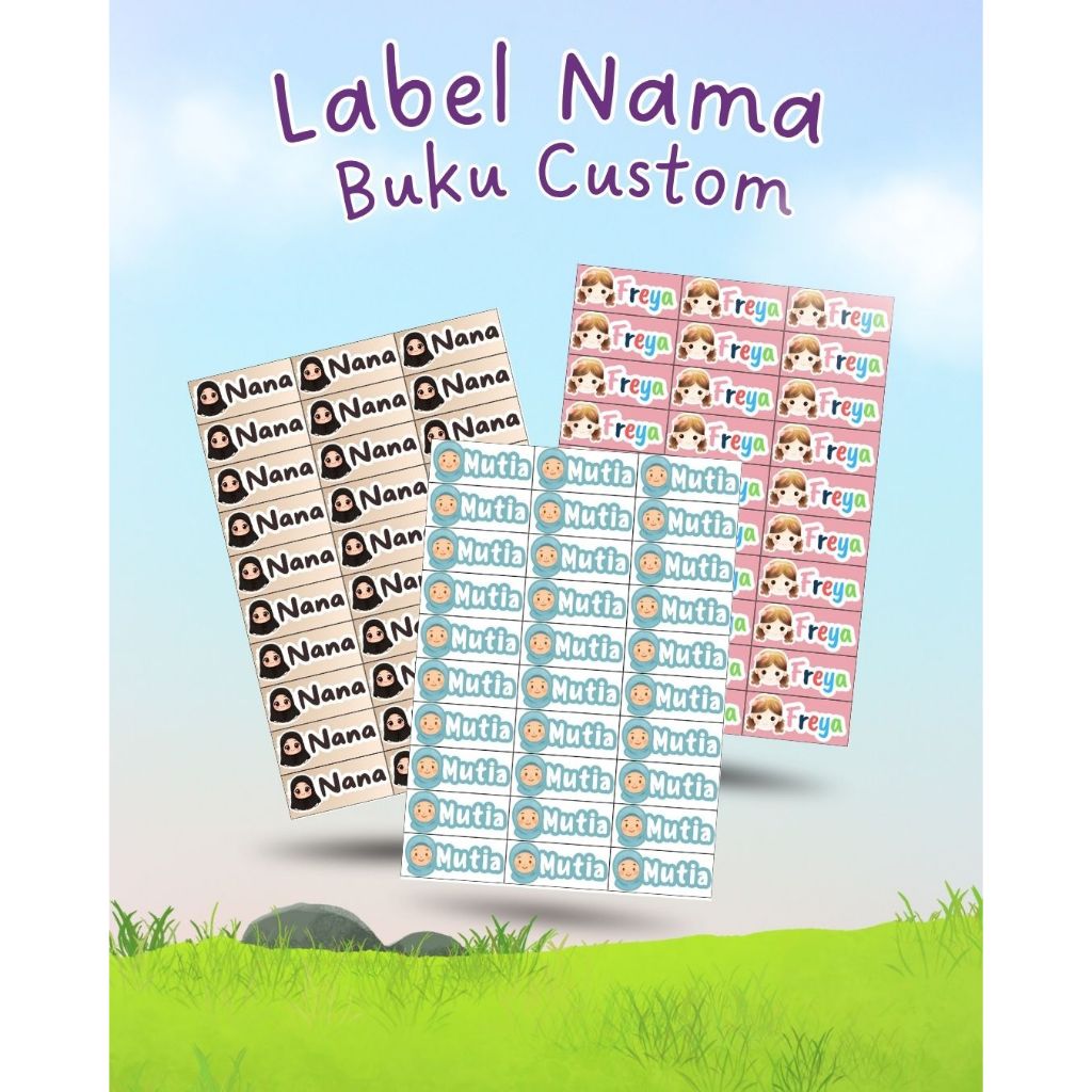 

Label Nama Buku Tulis Custom