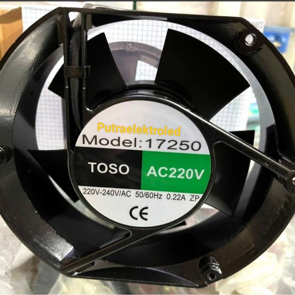FAN TOSO 15X17 CM OVAL AC 220V BALL BEARING / Fan ac TOSO 15cm x 17cm