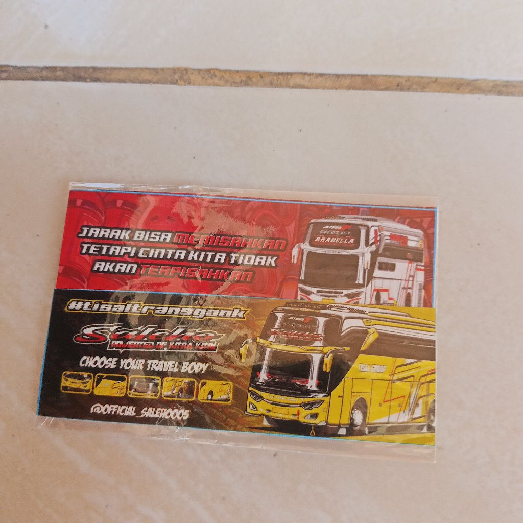 

stiker bus "arabela x saleho
