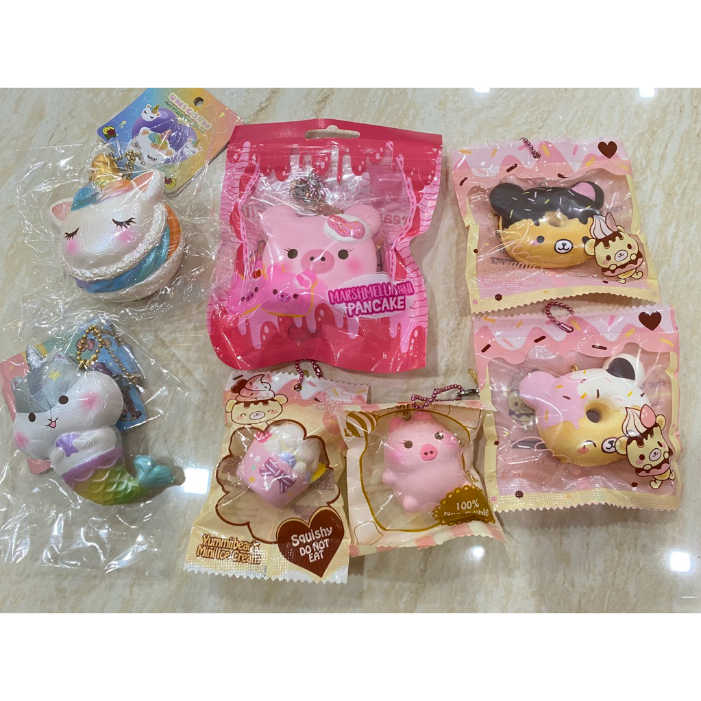 Mini Squishy Sale Part 2 - Yummibear Marshmelli Pancake Unicorn Hamster Punimaru Creamiicandy