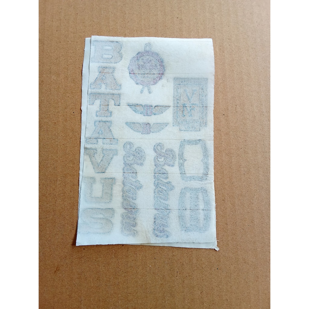 Transfer Merk BATAVUS Stiker Sepeda Onthel