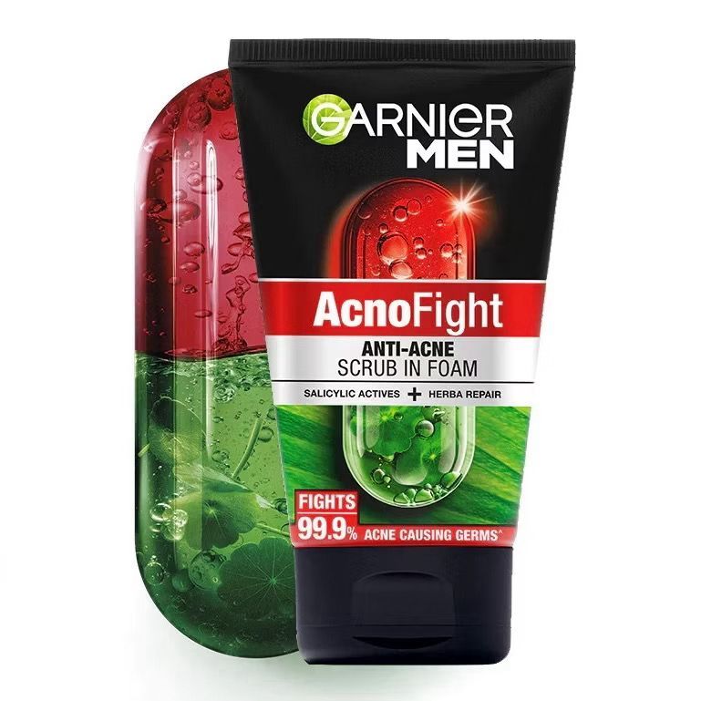 Garnier Men Acno Fight Anti Acne 100 Ml | Sabun Muka Pembersih Wajah Berjerawat / Pencuci Muka Pria