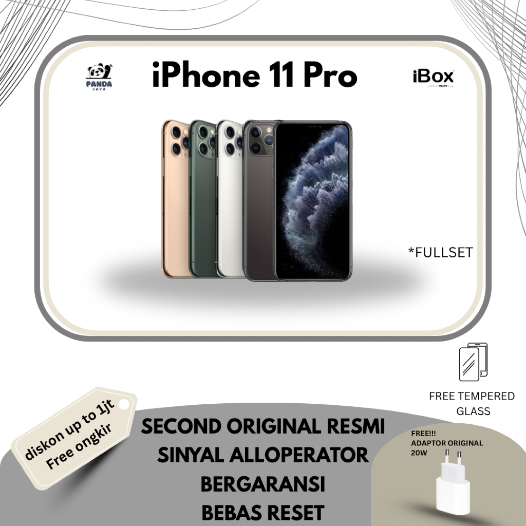 IP 11 Pro Second Garansi Resmi Indonesia Original | 64GB | 256GB | 512GB