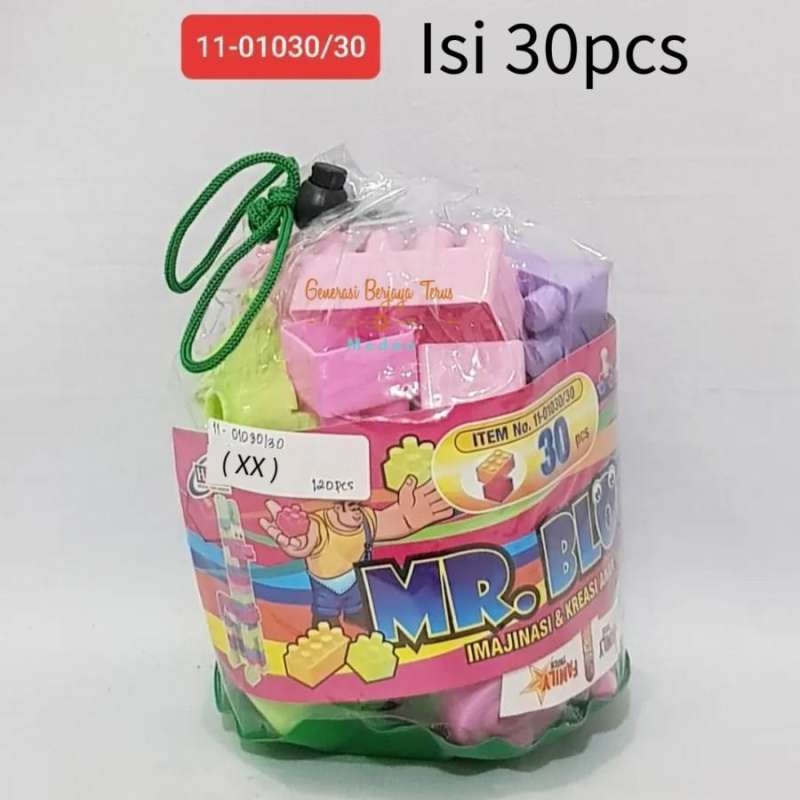 Lego Block Balok Susun Besar Isi 30 pcs