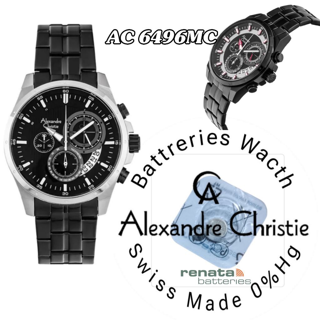 *h battrai jam tangan Alexandre Christie 6496 battrai pengganti battrai jam tangan