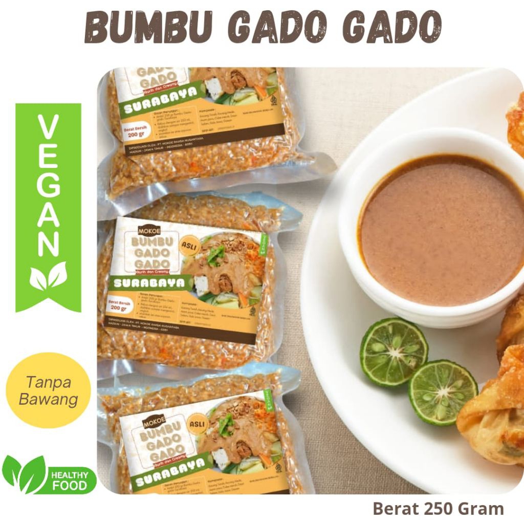 

Bumbu Gado Gado VEGAN Tanpa Bawang 250 Gram