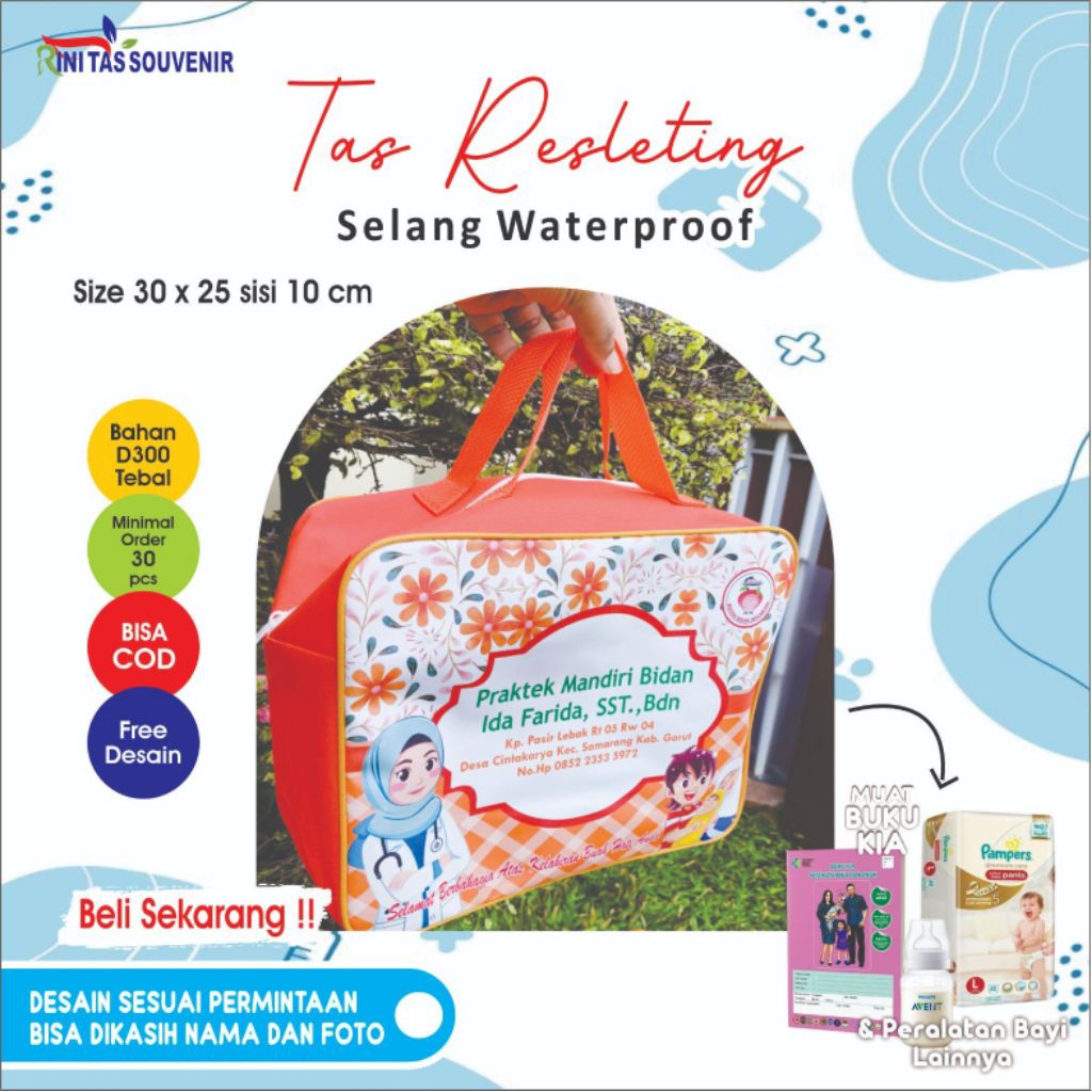 

Tas Bidan Partus Tas Polyester Bidan Tas Resleting Selang Bidan Tas Bidan Custom Bahan Tebal