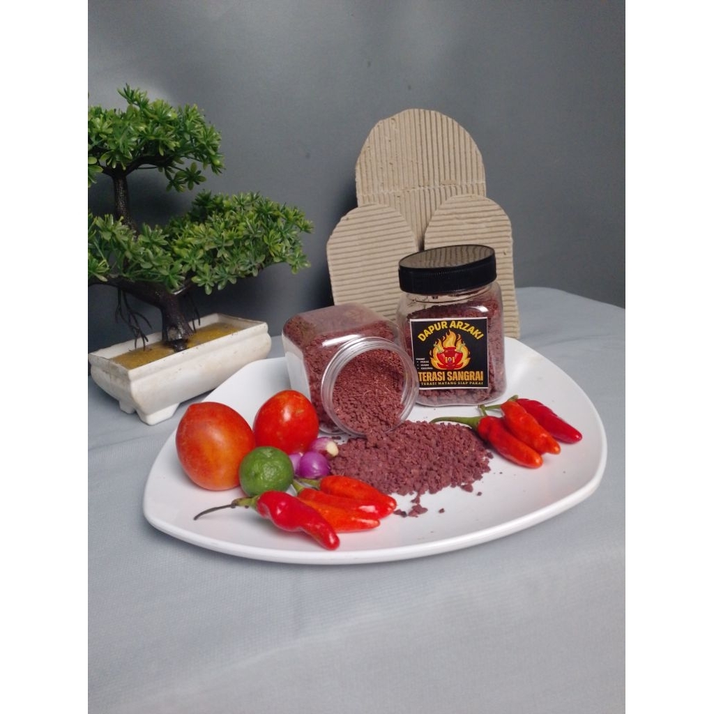 

Termurah!! Terasi merah matang Terasi sangrai UK 100 gram rasa pedas