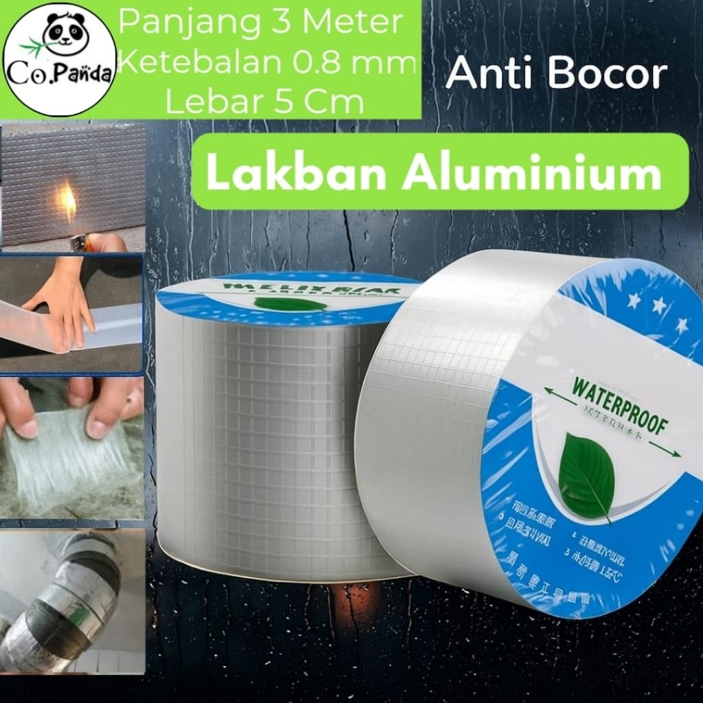 Lakban Anti Bocor Aluminium Foil Untuk Seng Genteng Beton Perekat Tape Bocor Tahan Api