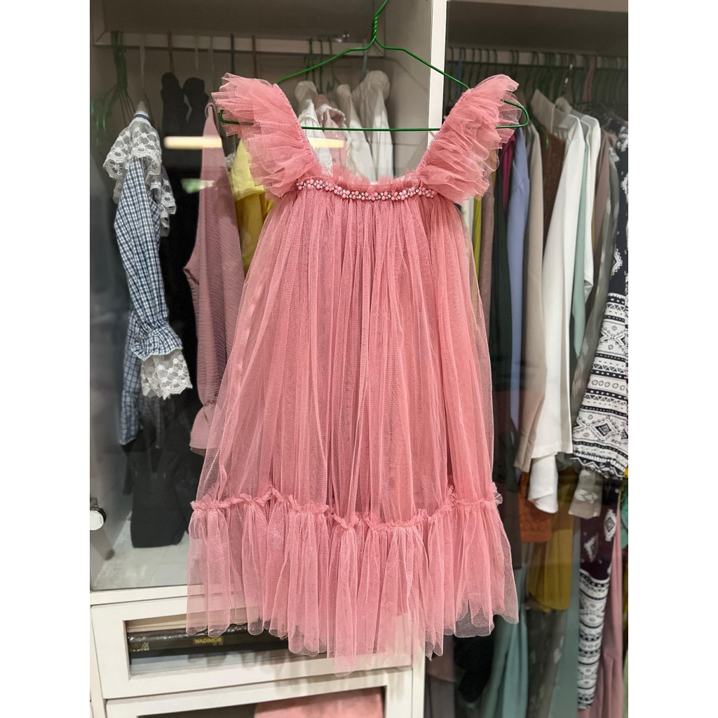 4-5 tahun dress pink tutu anak perempuan
