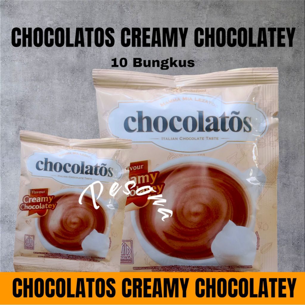 

Chocolatos Creamy Chocolatey Minuman Cokelat Sachet 10 Bungkus coklat bubuk 1 renceng Cokolatos Creamy
