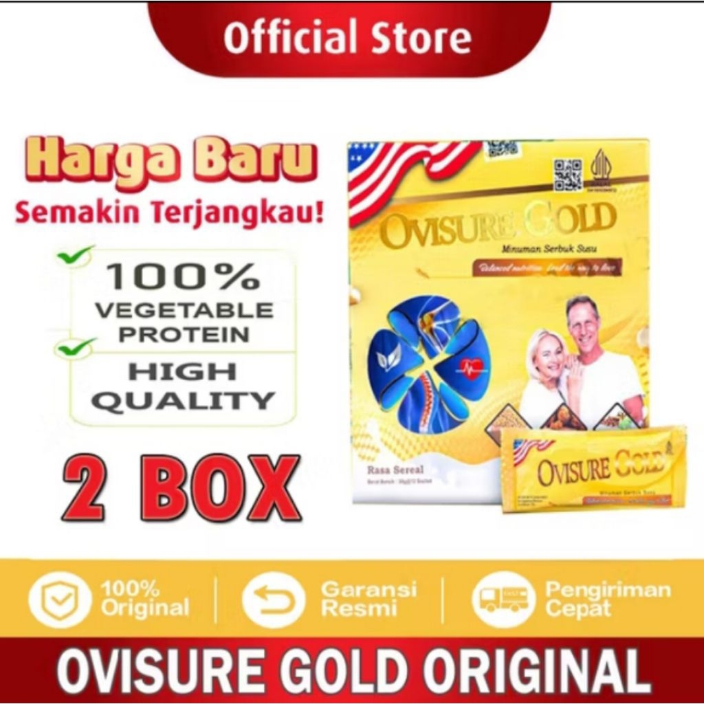 

OVISURE GOLD SUSU BPOM, MEMBANTU MEMULIHKAN KERUSAKAN TULANG SUSU USA - 1pcs
