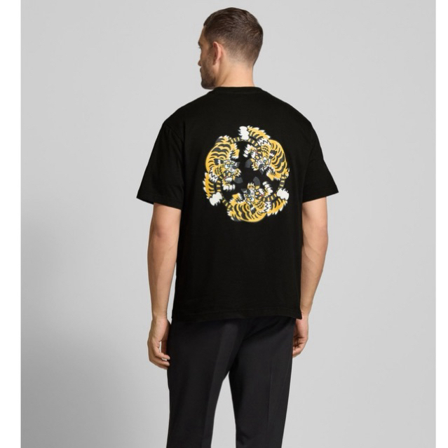 Kenzo Tiger Print logo T-Shirt Black