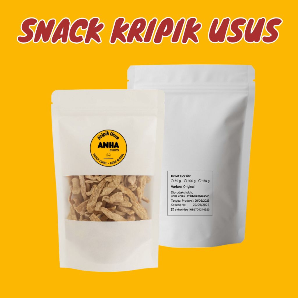 

Kripik Usus Original – ANHA CHIPS | Produksi Rumahan - Gurih & Renyah Banget!