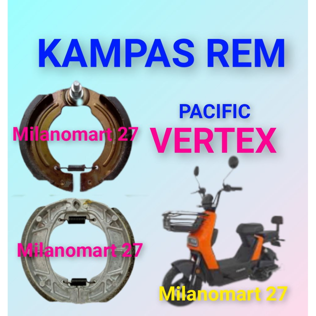 kampas rem pacific vertex kampas rem sepeda listrik pacific vertex