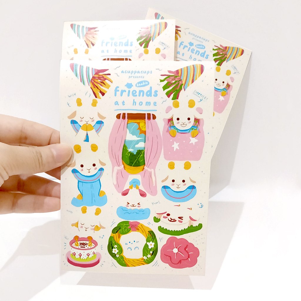 

Friends at Home Series Baabie Goat Unda Da Sea Sticker Sheets | acuppacups