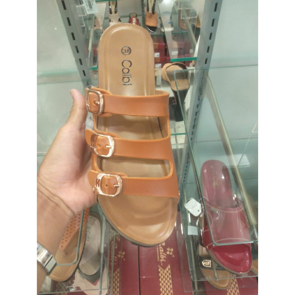 T SANDAL WEDGES GESPER 3 CALBI PEREMPUAN TERBARU