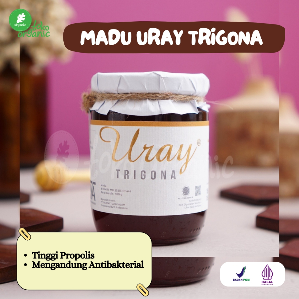 

Madu Uray Trigona (300 gr) | Madu Hutan Asli Tinggi Propolis & Bee Bread, Madu Hutan Murni mengandung Antibakterial