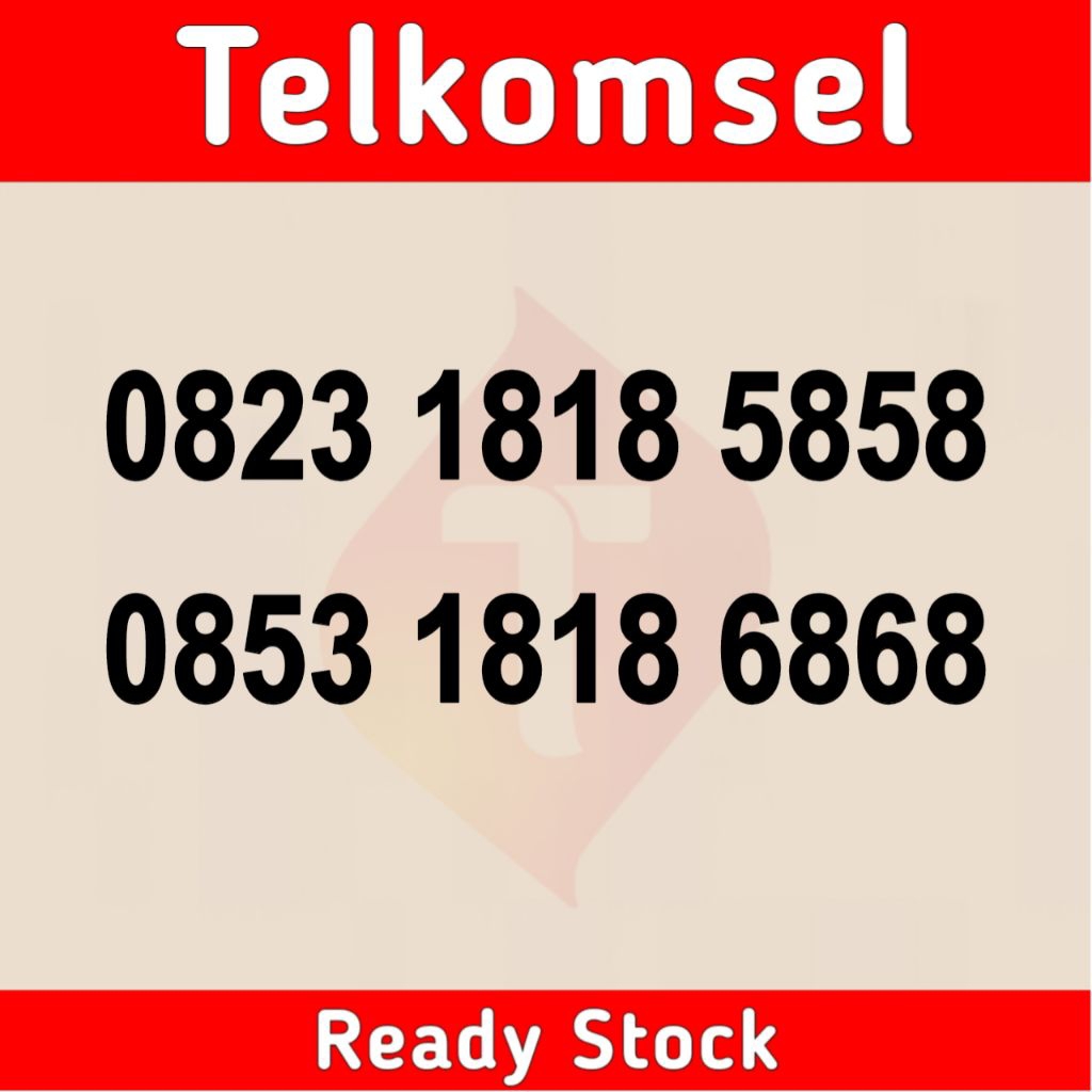 KARTU PERDANA TELKOMSEL NOMOR CANTIK SIMPATI SERI ABAB CBCB 1818 5858 1818 6868