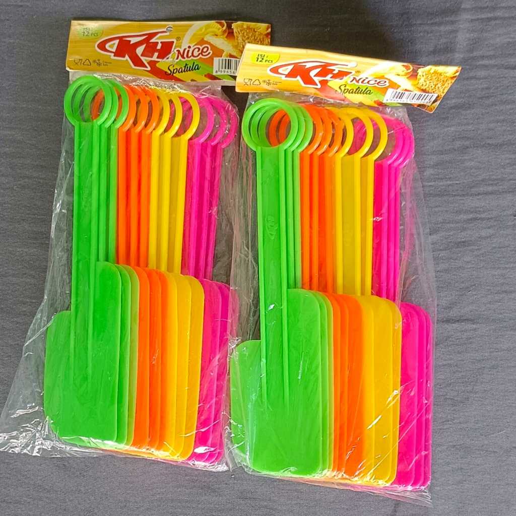 12 PCS SOLET SPATULA PLASTIK MURAH / SOLET PLASTIK KH NICE