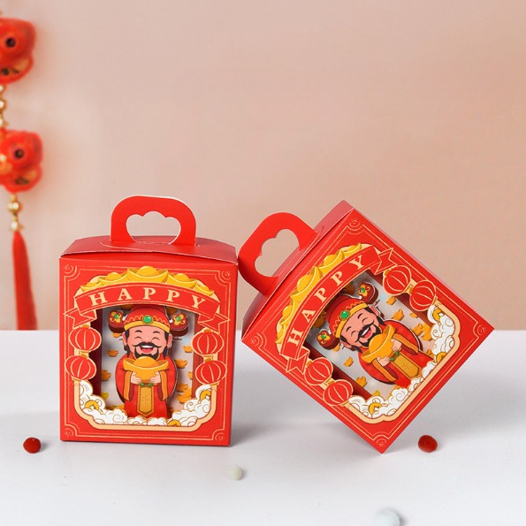 

[3D BOX COOKIES IMLEK] Box Bingkisan Packaging Kemasan Permen Coklat Cookies Imlek, Kotak Kado Gift Edisi Imlek, Souvenir Kue Imlek