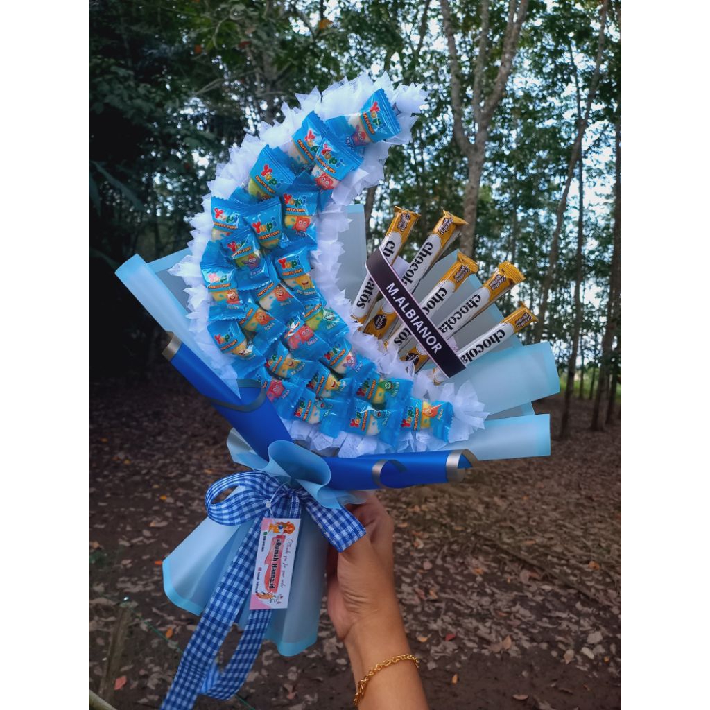 

Buket permen bulan bisa request