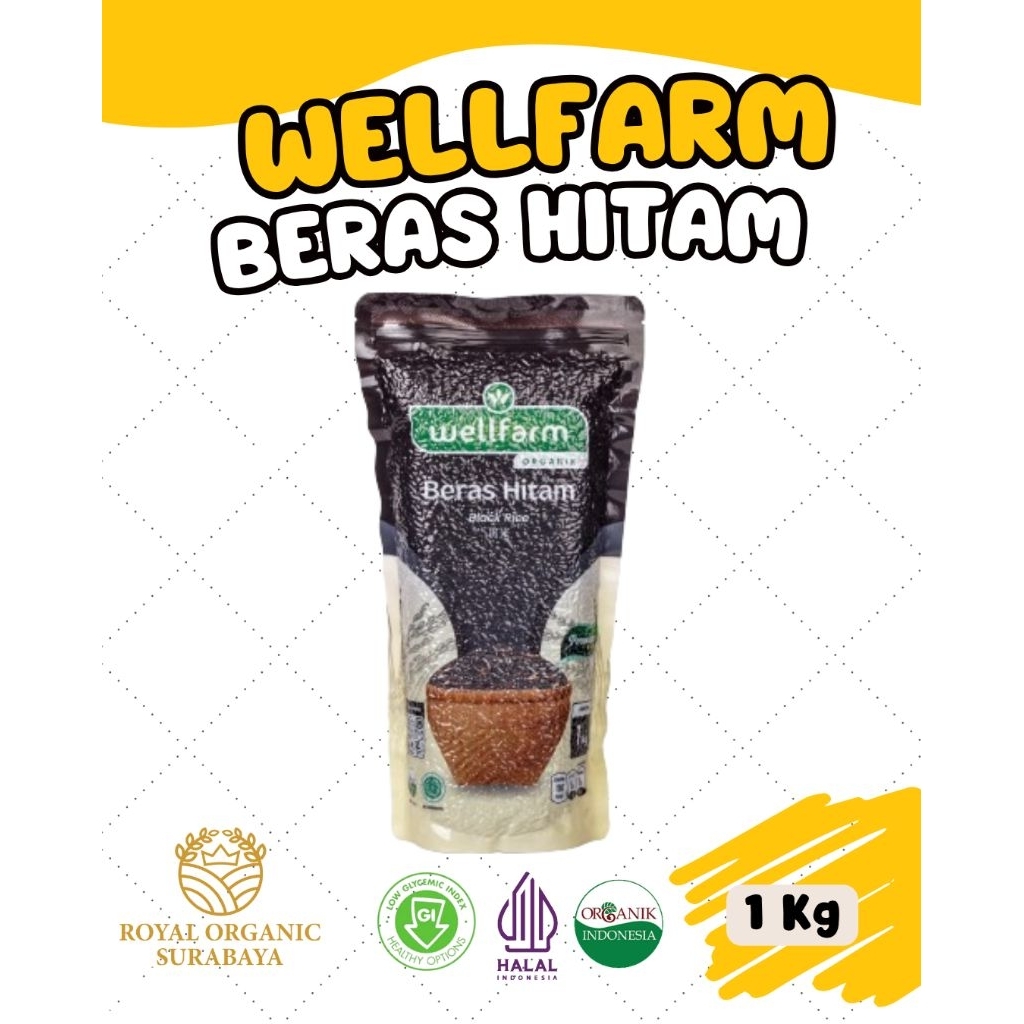 

Beras Hitam Organik WELLFARM,Paling Rendah Gula