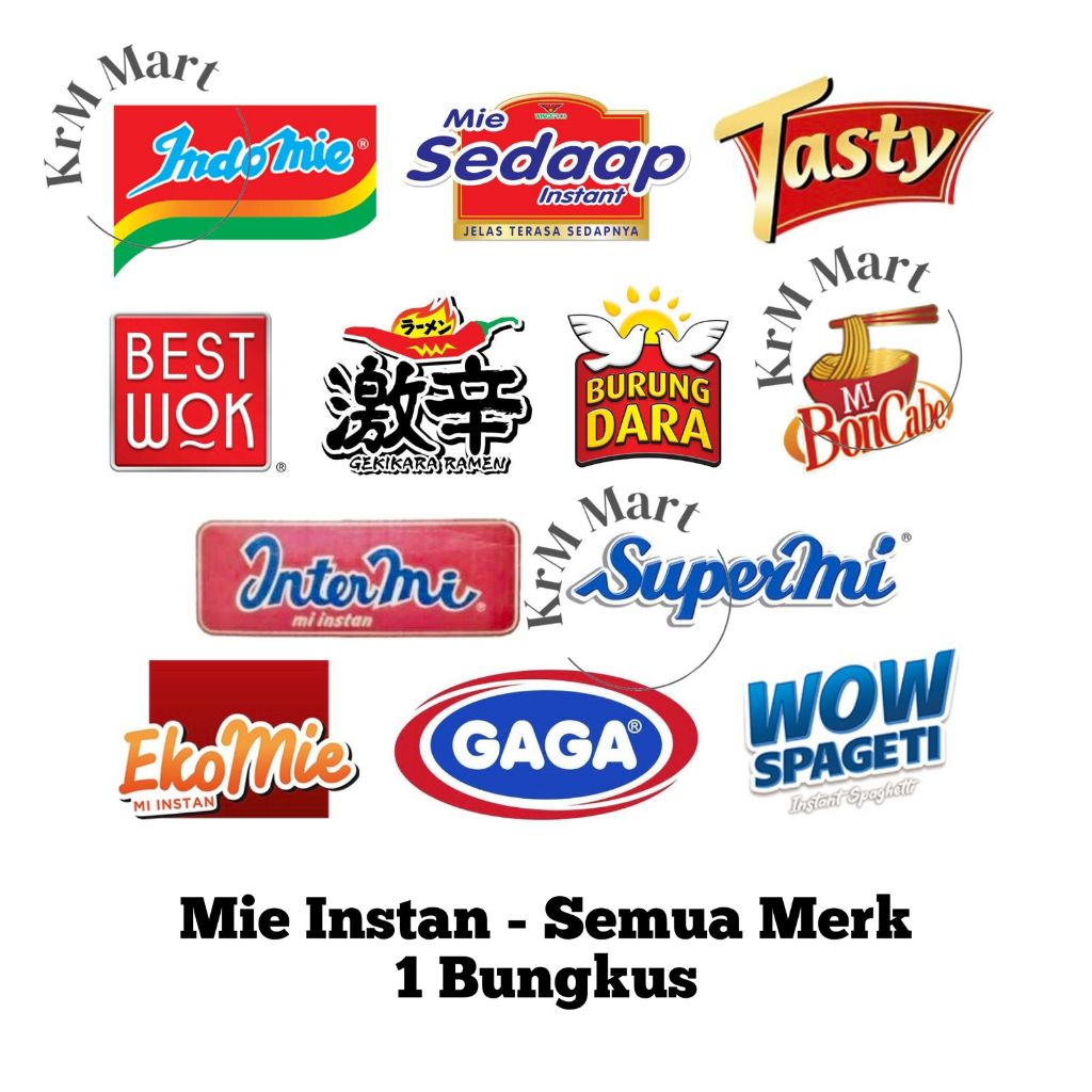 

Mie Instan Semua Merk All Varian Indomi Indomie Mi Sedaap Sedap Gaga 100 1000 Gepeng Tasty Urai Korean Burung Dara Reborn Nissin Gekikara Ramen Pas Best Wok Ekomi Ekomie Intermi Intermie Supermi Supermie Boncabe WOW Spageti spaghetti POP spagheti