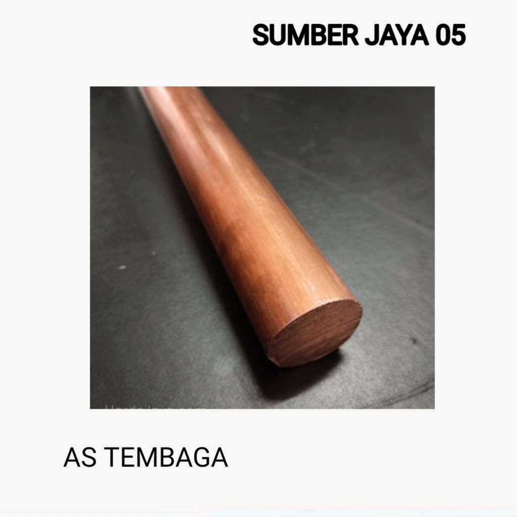 As tembaga rod 8mm x 100cm batangan