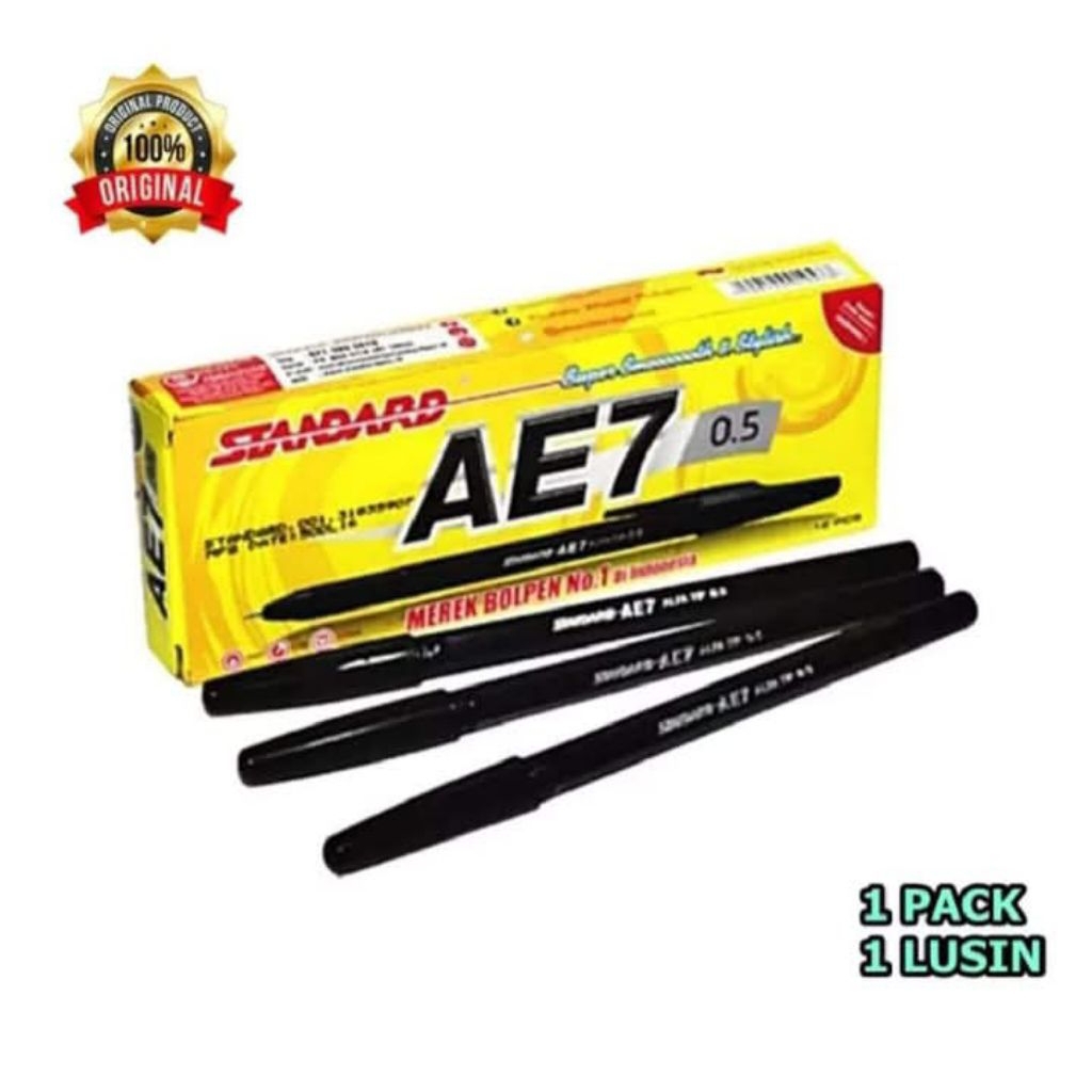 

Pulpen standar AE7 0.5mm 1 pack isi 12