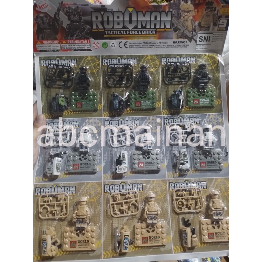 9 PCS ROBOMAN TENTARA TACTICAL