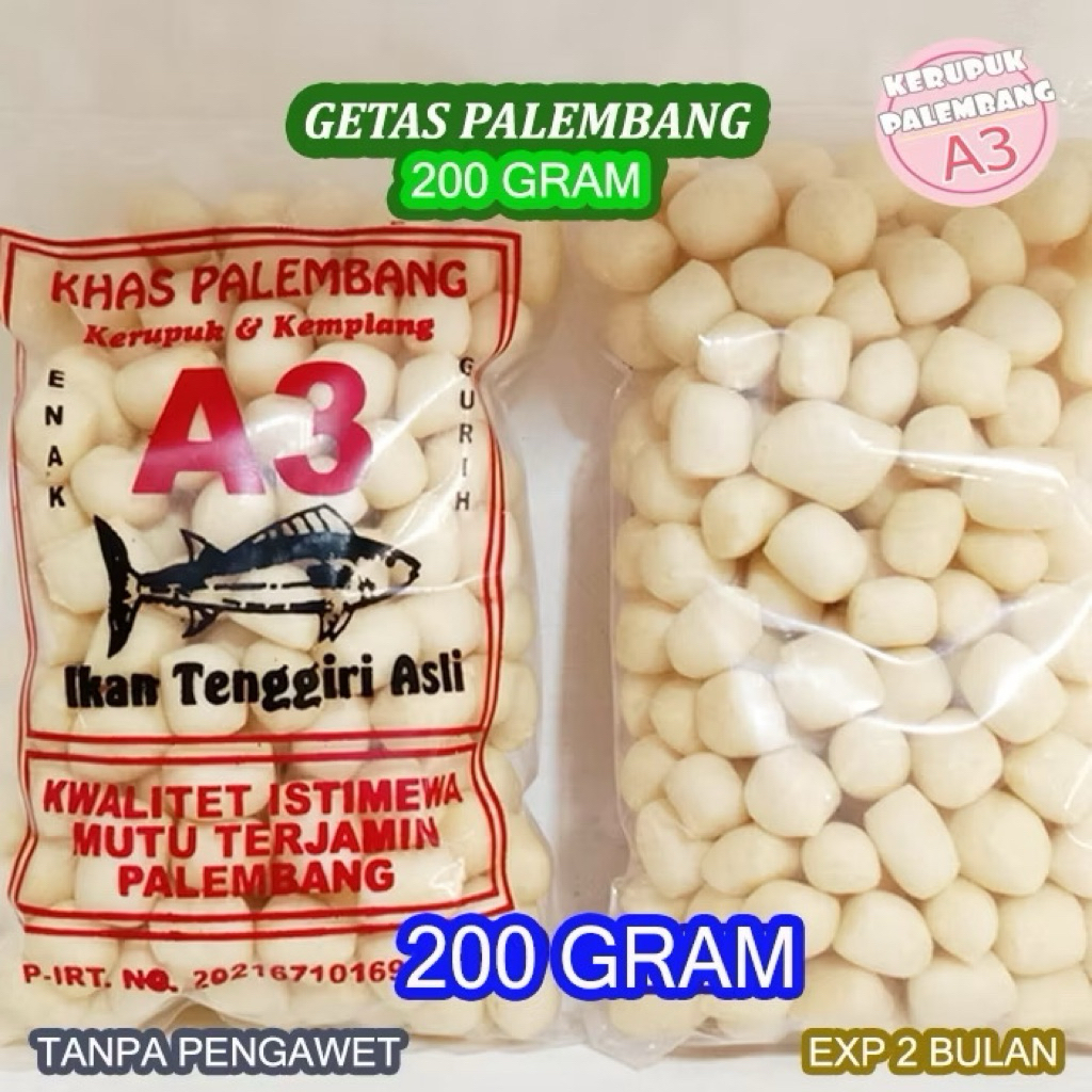 

KERUPUK GETAS PALEMBANG NO 2 GETAS IKAN TENGGIRI KRETEKAN IKAN TENGGIRI 200GR