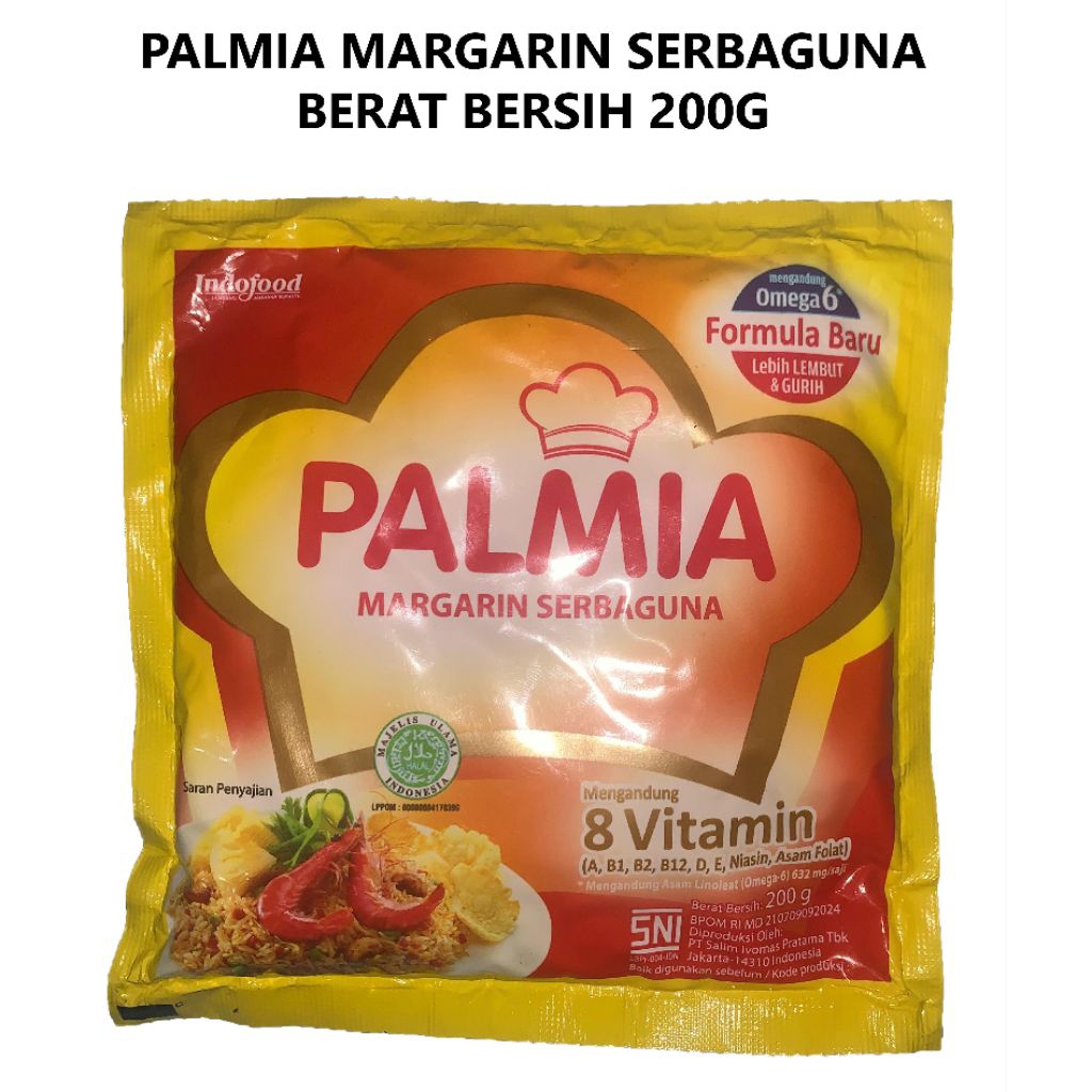 

Palmia Margarin Serbaguna Berat Bersih 200g