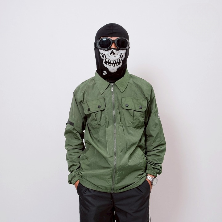 Overshirt Jacket Art Skull Army