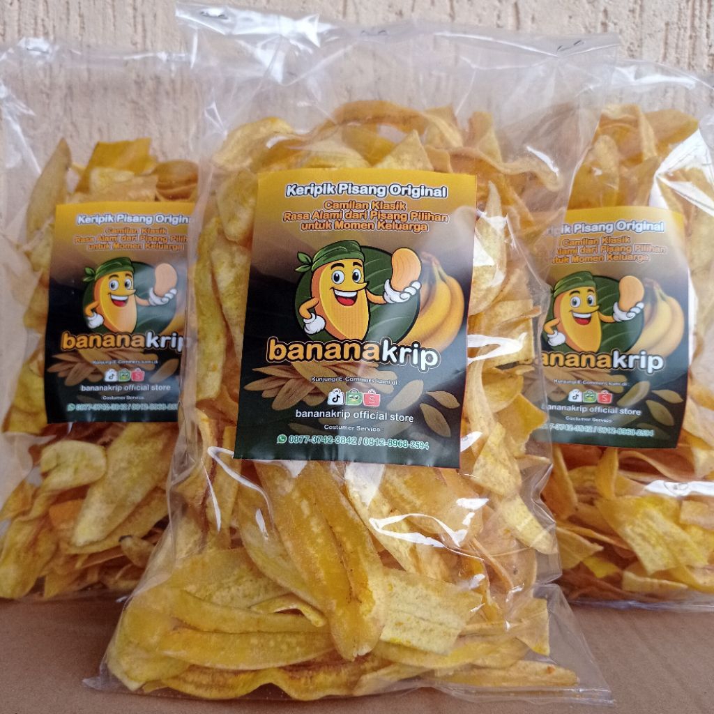 

Keripik Pisang Original - Rasa Asin Gurih | Keripik Pisang Kapas - Pisang Nangka | Bananakrip