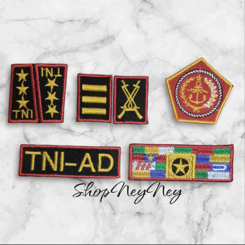 SATU SET LOGO ATRIBUT BORDIR ANAK TNI AD