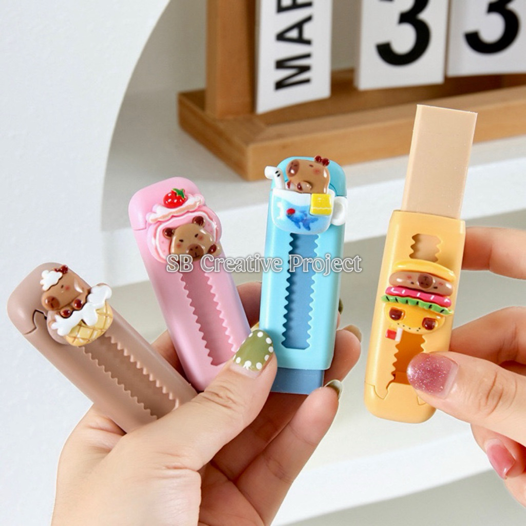 

Penghapus Pensil Dorong Karakter Baby Three Lucu Mechanical Eraser Push