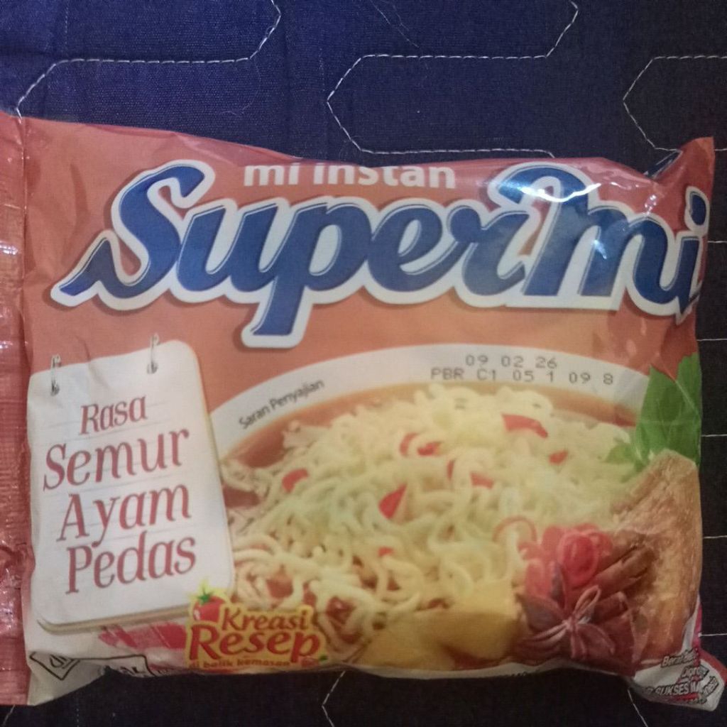 

1 Dus isi 40 bungkus Mi Instan Supermi Rasa Semur Ayam Pedas