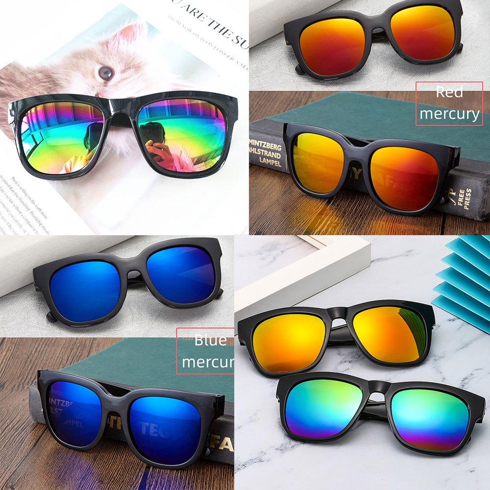 cutebaby Kacamata Hitam Korean Fashion  Wanita/Pria kotak warnawarni Kacamata Hitam korean Fashion U