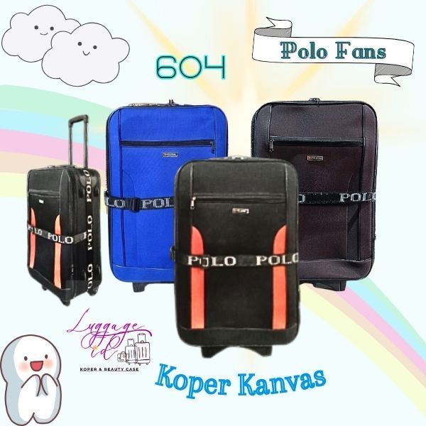 8.8 KOPER KAIN 24 INCH POLO FANS KOPER BAGASI KOPER UMROH TRAVEL KOPER KANVAS MURAH