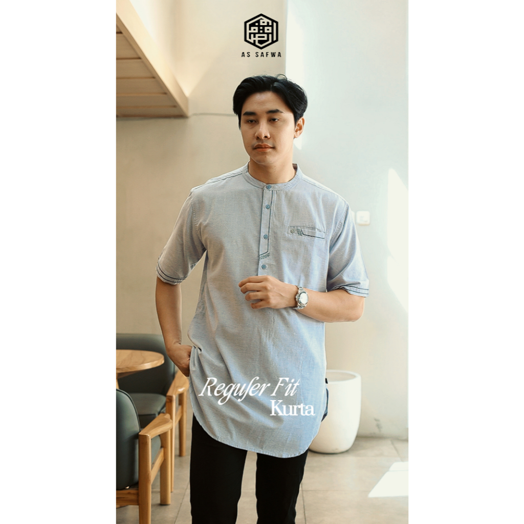 AS SAFWA Baju Koko Kurta K171 Pd - Zemar Lengan Pendek