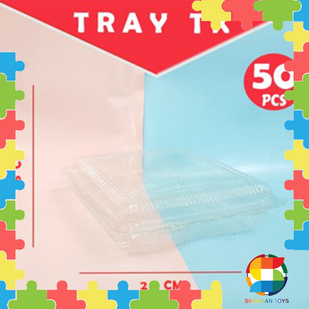( ISI 50PCS ) Mika Box Kue Bolu Mini / Mika Makanan Ringan / Kue Bolu Tray