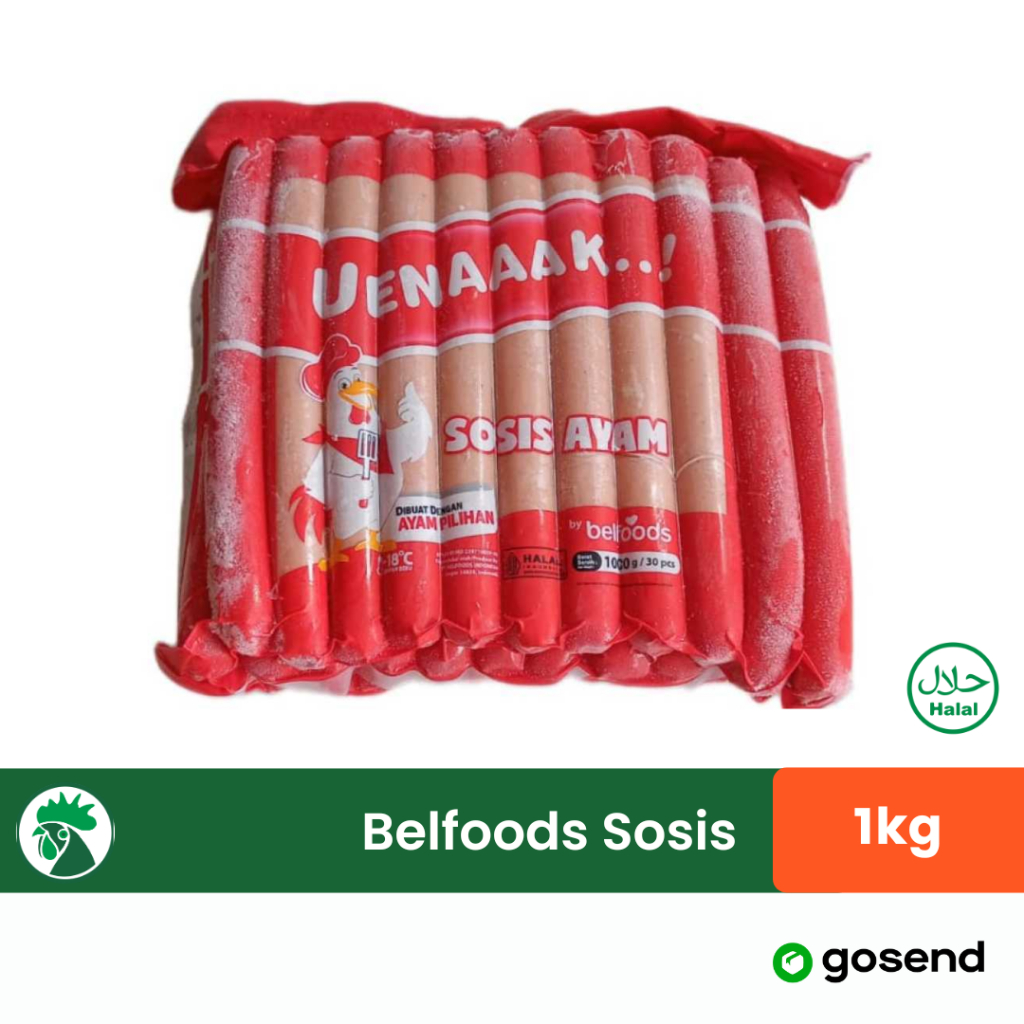 

Belfoods Sosis Uenaaak - Sosis Ayam Chicken Sausage 1kg