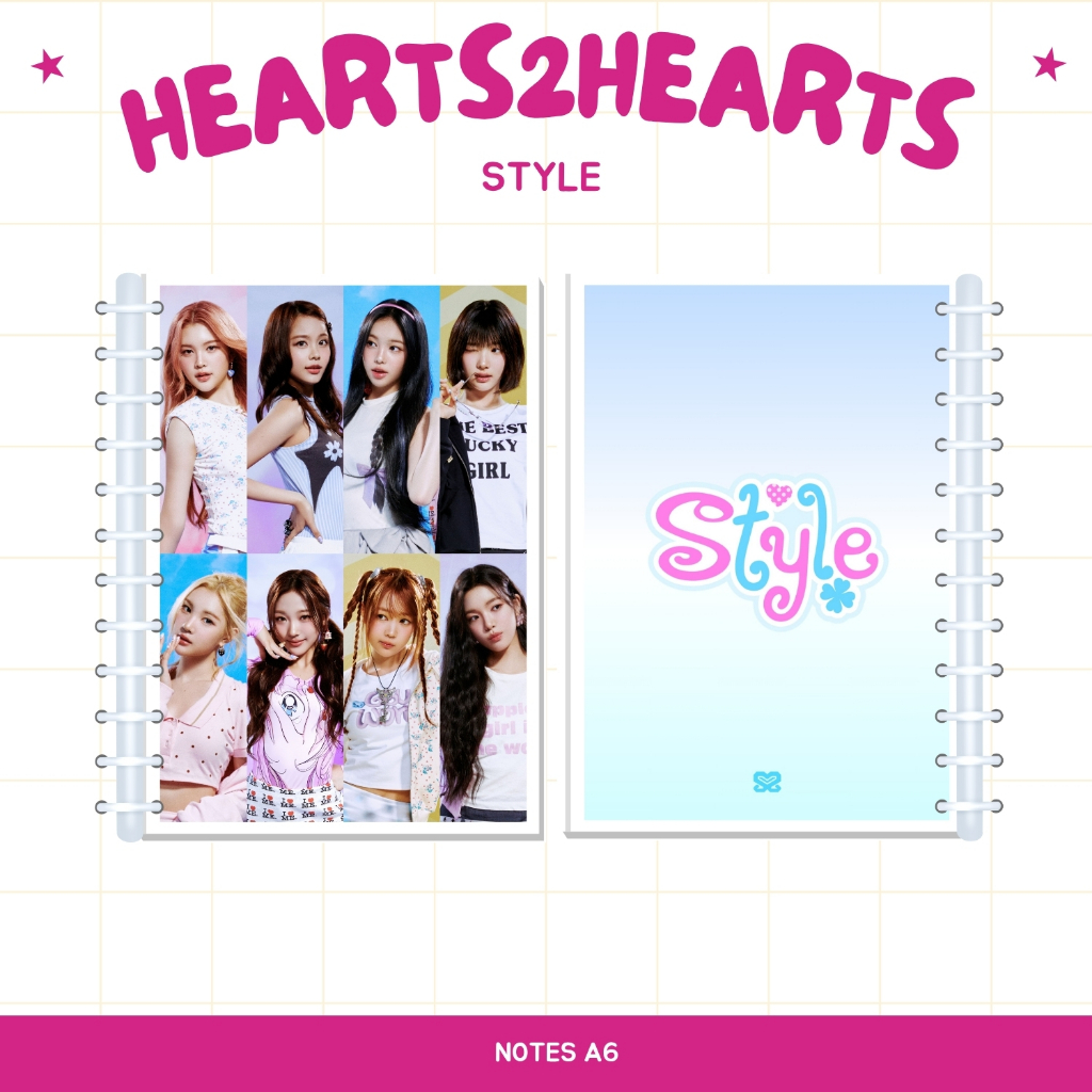 

A6 NOTES HEARTS2HEARTS STYLE BUKU NOTE NOTEBOOK KPOP UNOFFICIAL H2H CARMEN JIWOO YUHA ANA IAN YEON
