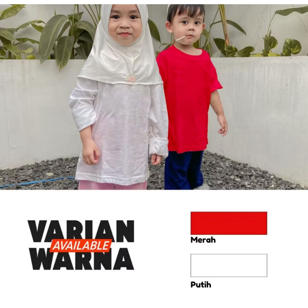 Makassar Baju Merah Putih Lengan Panjang