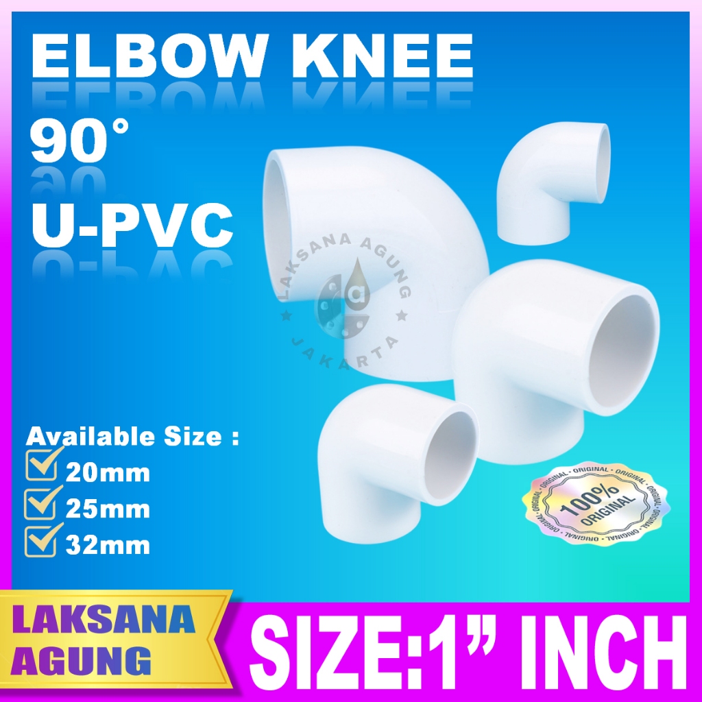 [1"inch] Knee Pvc putih 1" murah | Elbow pvc 1 inch Keni pipa pvc, Knee Aquarium, Elbow Hidroponik, 