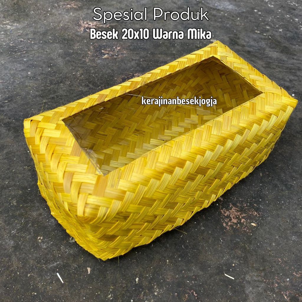 BESEK 20X10 WARNA MIKA | besek bambu besek kue besek makanan hampers minu hantaran