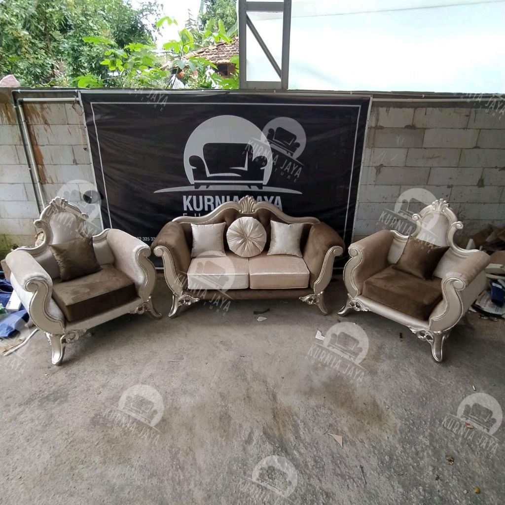 (Kurnia Jaya Furniture) set sofa ruang tamu mewah sofa klasik
